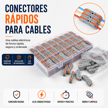 Juego De 34 Pares De Conectores Eléctricos Rápidos Con Palanca Reutilizables De 2 Puertos