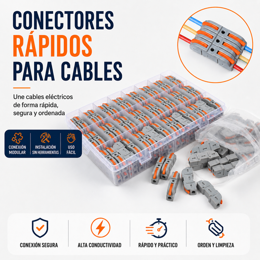Juego De 34 Pares De Conectores Eléctricos Rápidos Con Palanca Reutilizables De 2 Puertos