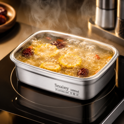 Recipiente de Alimentos de Acero Inoxidable 316 Premium - Sellado al Vacío, Antibacteriano y Máxima Seguridad