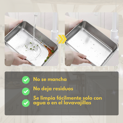 [Compra 6 y llévate 3 gratis] Recipiente para Alimentos de Acero Inoxidable 304 – Frescura Prolongada y Máxima Seguridad