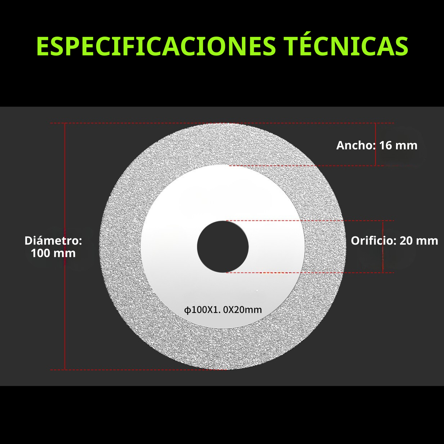 Disco Diamantado Multifuncional 3 en 1 para Cortes Precisos