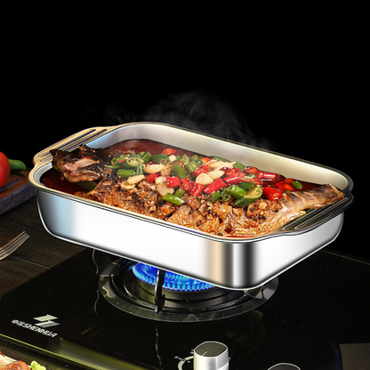 Bandeja De Cocina De Acero Inoxidable SUS304 – Ideal Para Ollas Calientes, Vapor, Horneado Y Almacenamiento