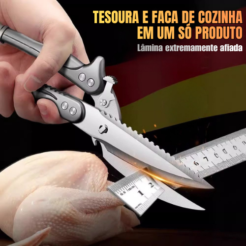 Tijeras Desmontables Para Cortar Huesos De Pollo, Tijeras De Cocina Multifuncionales De Acero Inoxidable, Afiladas Y Resistentes (Color Plata)