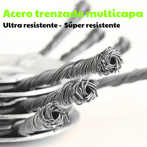 Cabezal de cortacésped de 6 cuchillas fabricado en acero de alta calidad: elimina todo tipo de malas hierbas.