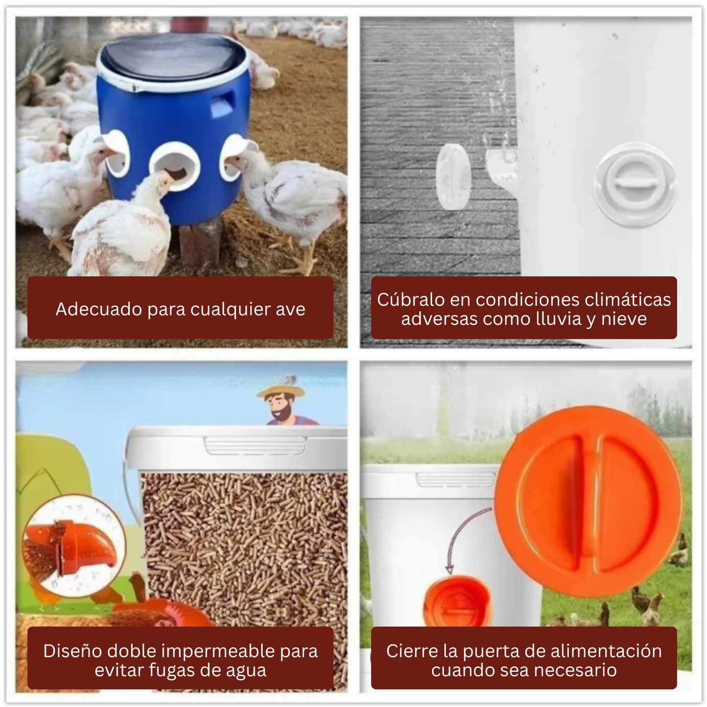 Porta de Alimentação Automática para Galinhas e Patos para Todos os Tipos de Baldes – Inclui Broca Serra Copo