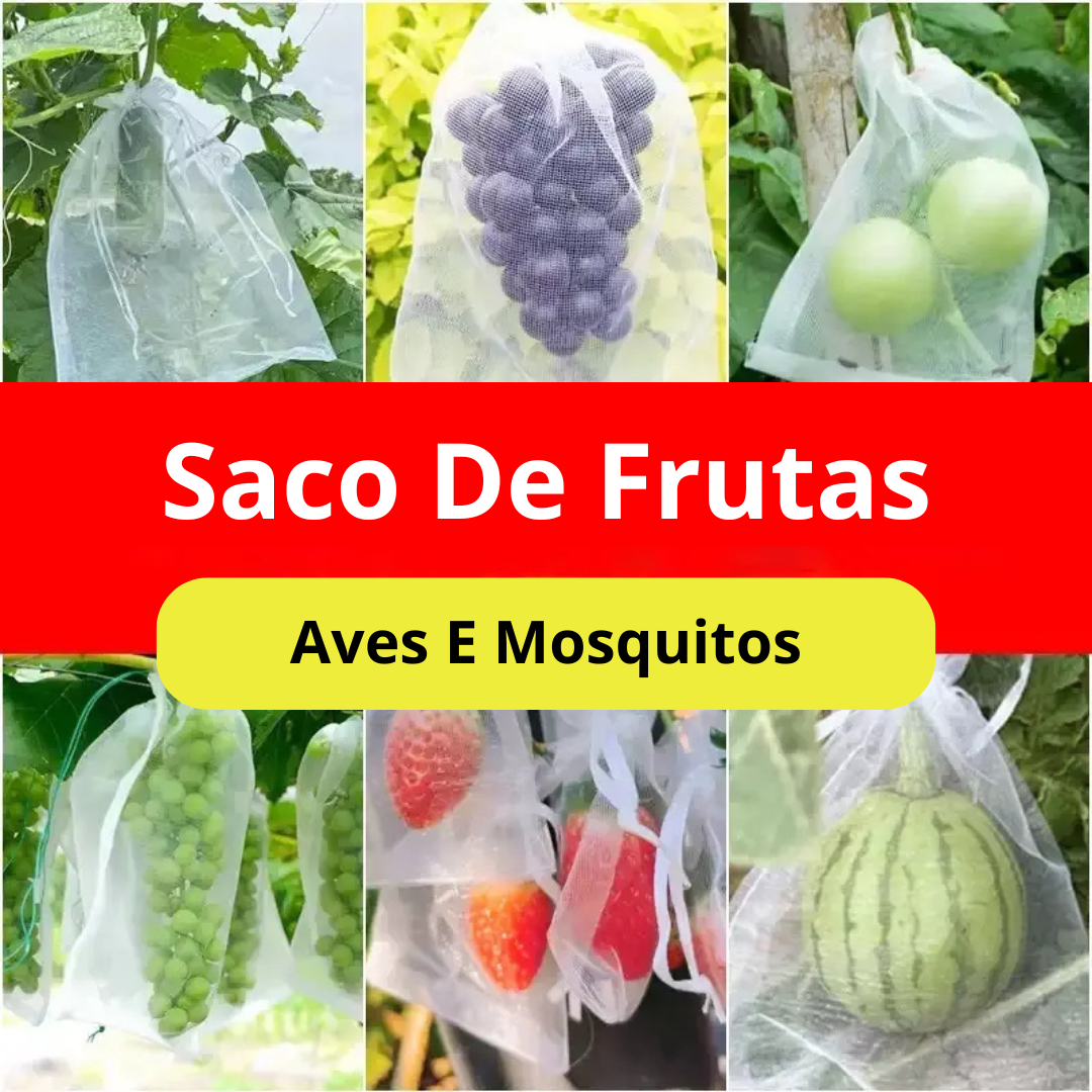 Sacos De Malha Respiráveis Reutilizáveis Para Proteção De Frutas E Vegetais – Proteja Contra Insetos, Moscas-Das-Frutas E Pássaros
