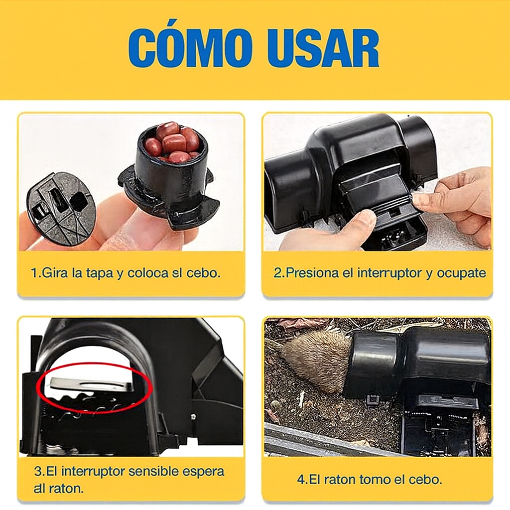 Trampas Para Ratas – Trampa De Túnel Segura Para Niños Y Mascotas, Trampa De Resorte Para Ratones, Para Uso En Interiores Y Exteriores