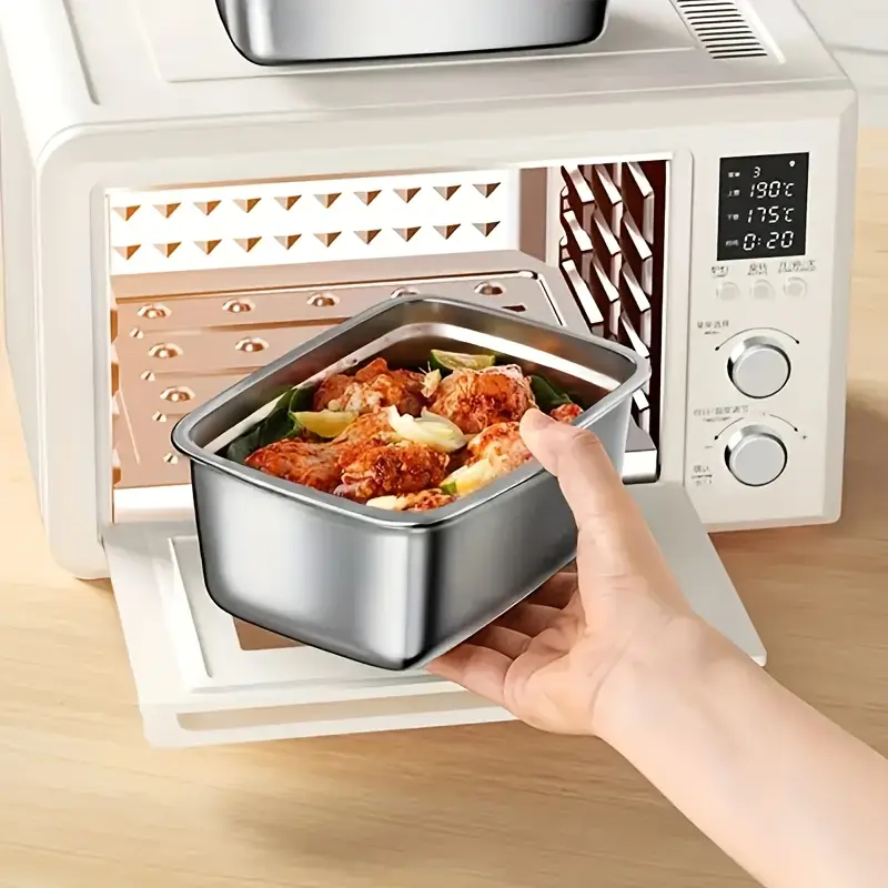 Bandeja de acero inoxidable 316 – Una solución segura y práctica para conservar los alimentos (19x14x6cm)
