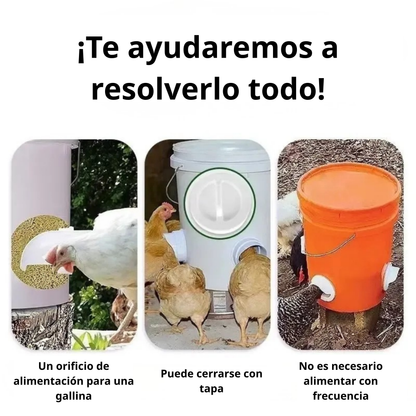 Puerta de alimentación automática para gallinas y patos para todo tipo de cubos – incluye broca tipo sierra de corona