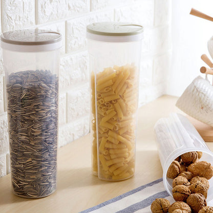 Contenedor de almacenamiento para espaguetis, cereales y otros alimentos, hecho de plástico PP5 de alta calidad y diseño versátil