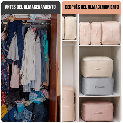 Bolsas Organizadoras de Compresión Automática para Edredones, Ropa y Mantas, Impermeables y Resistentes a la Humedad (54 × 42 × 30 cm)