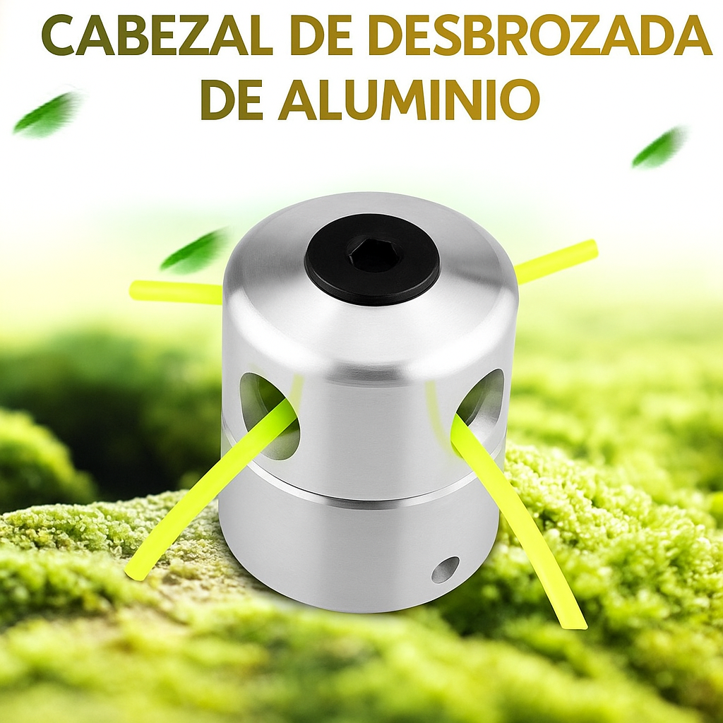 Cabezal de Corte de Césped de Aluminio Premium Compatible con Todo Tipo de Máquinas