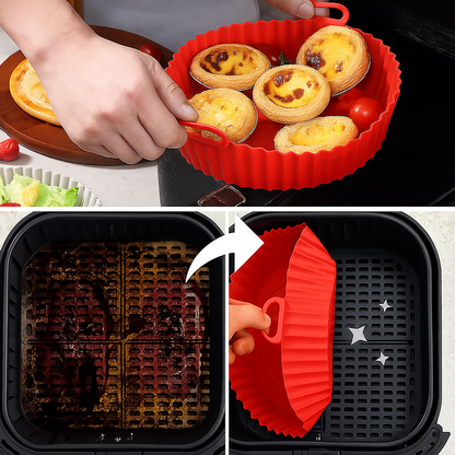 Bandeja de Silicona Inteligente y Multifuncional – Antiadherente, Resistente al Calor, Compatible con Todo Tipo de Equipos