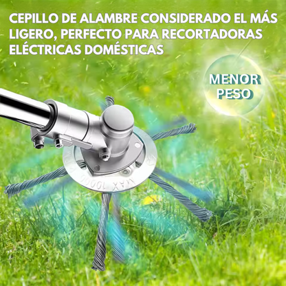 [🎁 70% DE DESCUENTO SOLO HOY] El cabezal del cortacésped tiene 6 ramas tejidas con alambre de acero resistente