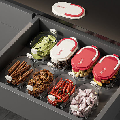 Contenedor Apilable De 4 Niveles, Transparente, Para Almacenar Alimentos, Con Cierre Hermético