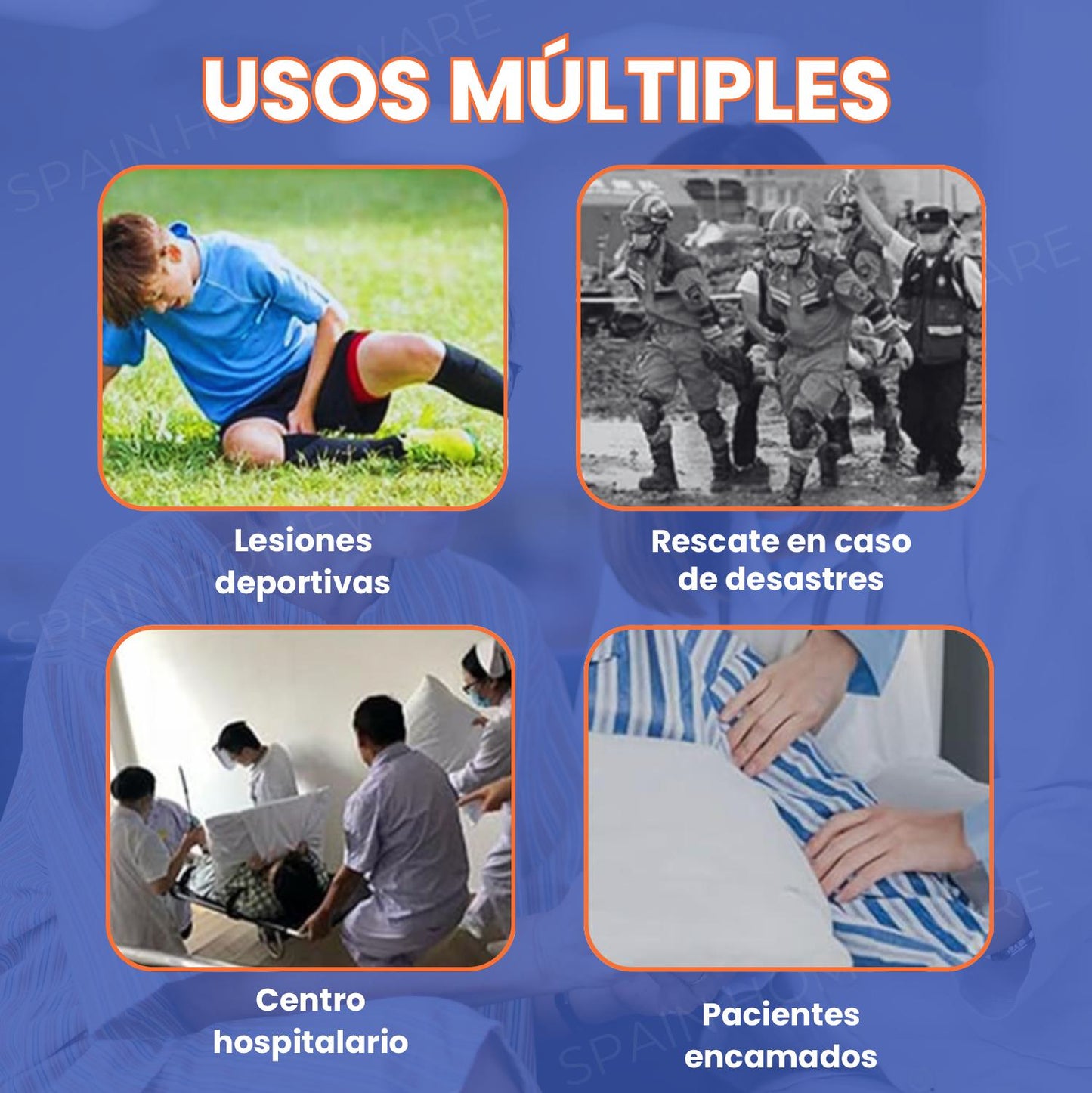 Tabla De Transferencia De Pacientes Con 6 Asas Reforzadas, Almohadilla Médica Multiusos Para Camas, Ancianos.