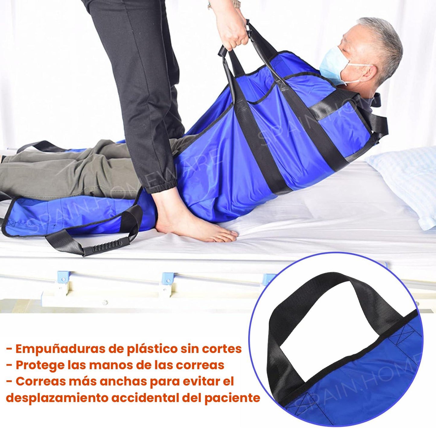 Tabla De Transferencia De Pacientes Con 6 Asas Reforzadas, Almohadilla Médica Multiusos Para Camas, Ancianos.