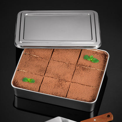Cajas Para Tapa De Bandeja De Servicio De Acero Inoxidable (22x15x6 cm)