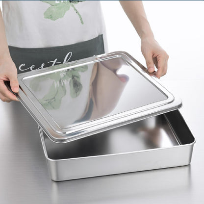 Cajas Para Tapa De Bandeja De Servicio De Acero Inoxidable (22x15x6 cm)