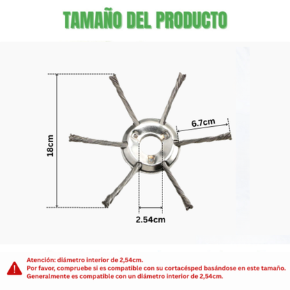 El Cabezal Del Cortacésped Tiene 6 Ramas Tejidas Con Alambre De Acero Resistente
