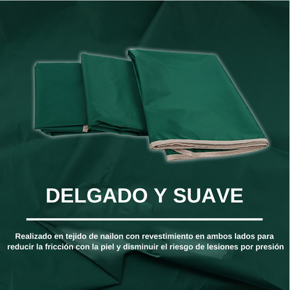 Tela deslizante tubular utilizada para el traslado de pacientes en hospitales y para el cuidado a domicilio de ancianos y personas con discapacidad.