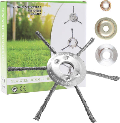 [🎁 70% DE DESCUENTO SOLO HOY] El cabezal del cortacésped tiene 6 ramas tejidas con alambre de acero resistente