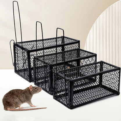 Jaula Trampa Para Ratones Reutilizable: Captura Humanitaria De Roedores, Control De Ratas Con Cierre Automático
