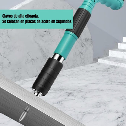 [10 piezas de clavos gratis] Pistola de clavos de pared Herramienta de fijación para la pared de cemento, pistola de clavos de hormigón, mini máquina portátil de disparar clavos, usado en la ganadería