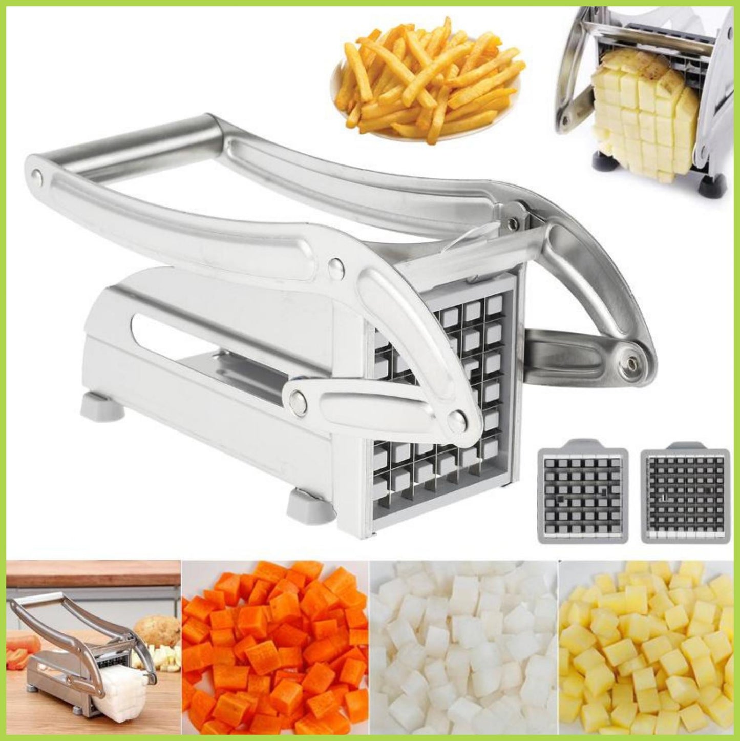 Cortador De Patatas Y Verduras De Acero Inoxidable