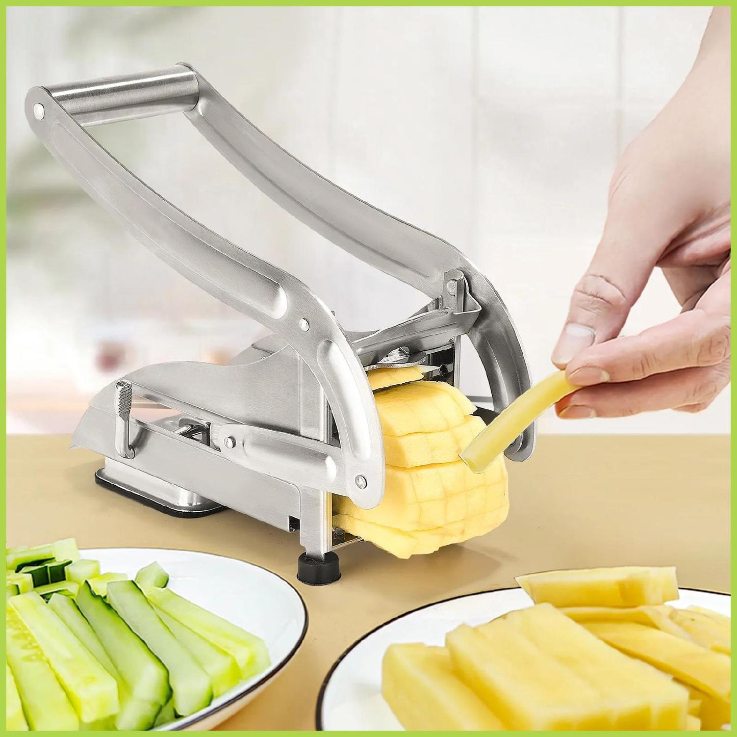 Cortador De Patatas Y Verduras De Acero Inoxidable