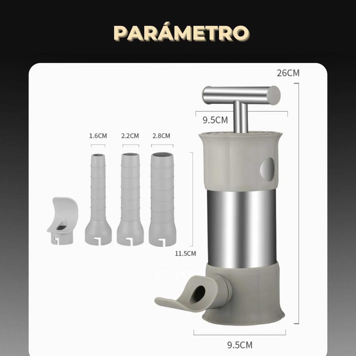 Práctica máquina de salchichas de acero inoxidable