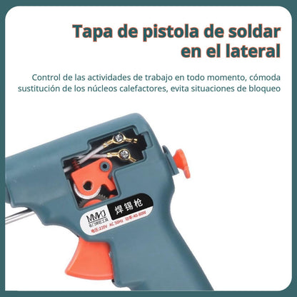 Kit Soldador, Pistola Eléctrica 60W con Cable e Hilo de Soldar