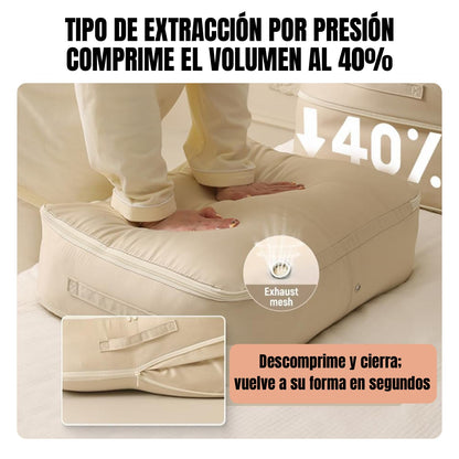 Bolsas Organizadoras de Compresión Automática para Edredones, Ropa, Mantas, Impermeables y a Prueba de Humedad (54x42x30cm)