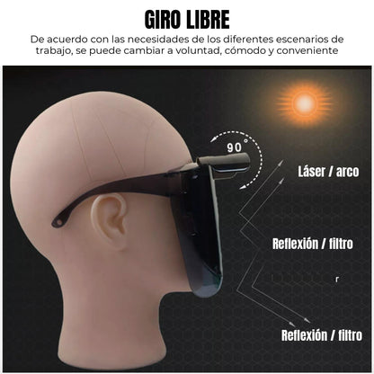 Nuevas Gafas de Soldadura Visera Completa Portátil Máscara de Soldadura Eléctrica Láser Escudo de Fuerte Luz Específico para Soldadores