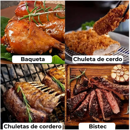 Ablandador De Carne De Acero Inoxidable Con 21 Cuchillas - Ablandador De Carne Rápido Y Fácil