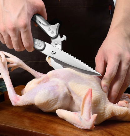 Tijeras Desmontables Para Cortar Huesos De Pollo, Tijeras De Cocina Multifuncionales De Acero Inoxidable, Afiladas Y Resistentes (Color Plata)