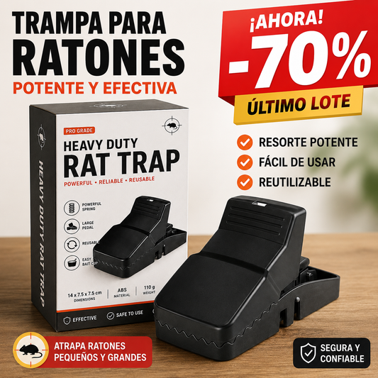 Trampa De Presión Para Ratas – Trampa Robusta Y De Alta Resistencia