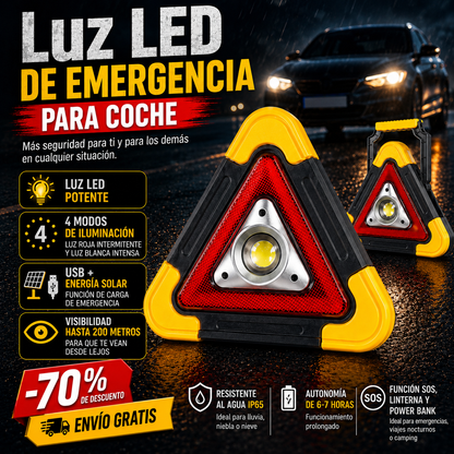 🚨 Triángulo de Emergencia LED para Coche – Súper Oferta + Envío Gratis