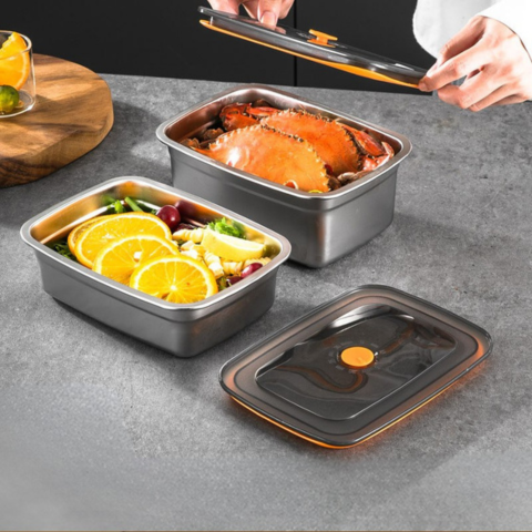 Recipiente para alimentos de acero inoxidable 316 con vacío – Frescura garantizada al 100%