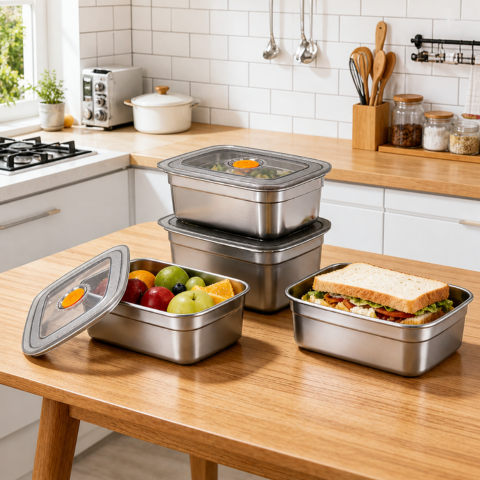 Recipiente para alimentos de acero inoxidable 316 con vacío – Frescura garantizada al 100%