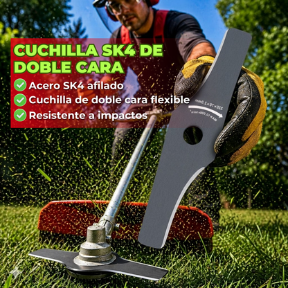 Cuchilla de Acero SK4 de Doble Cara para Cortacésped - Acero SK4 afilado, resistente al desgaste y al óxido