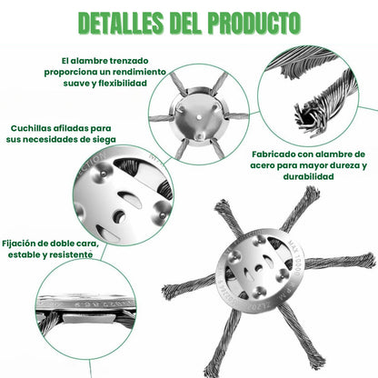 El Cabezal Del Cortacésped Tiene 6 Ramas Tejidas Con Alambre De Acero Resistente