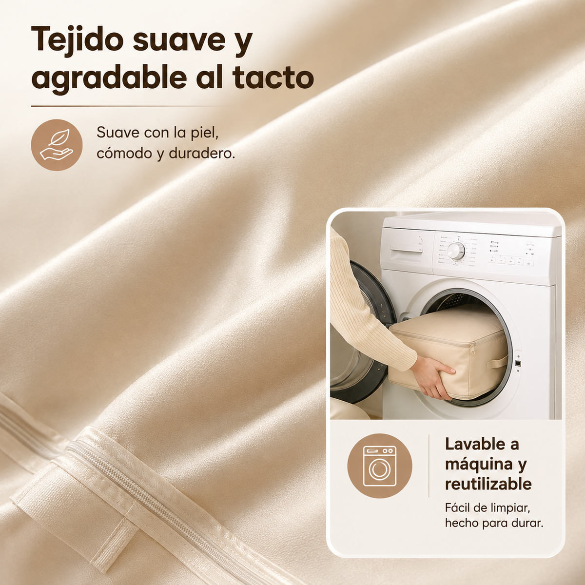 Bolsas Organizadoras de Compresión Automática para Edredones, Ropa, Mantas, Impermeables y a Prueba de Humedad (54x42x30cm)