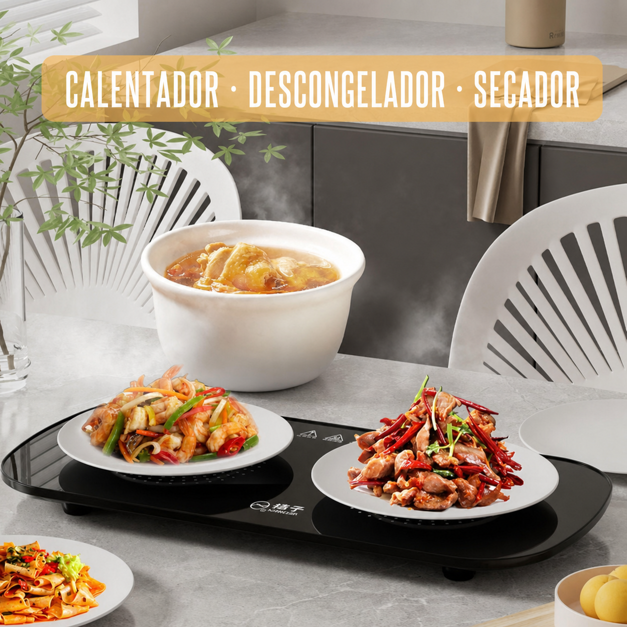 CALENTADOR DE ALIMENTOS, DESCONGELADOR Y SECADOR