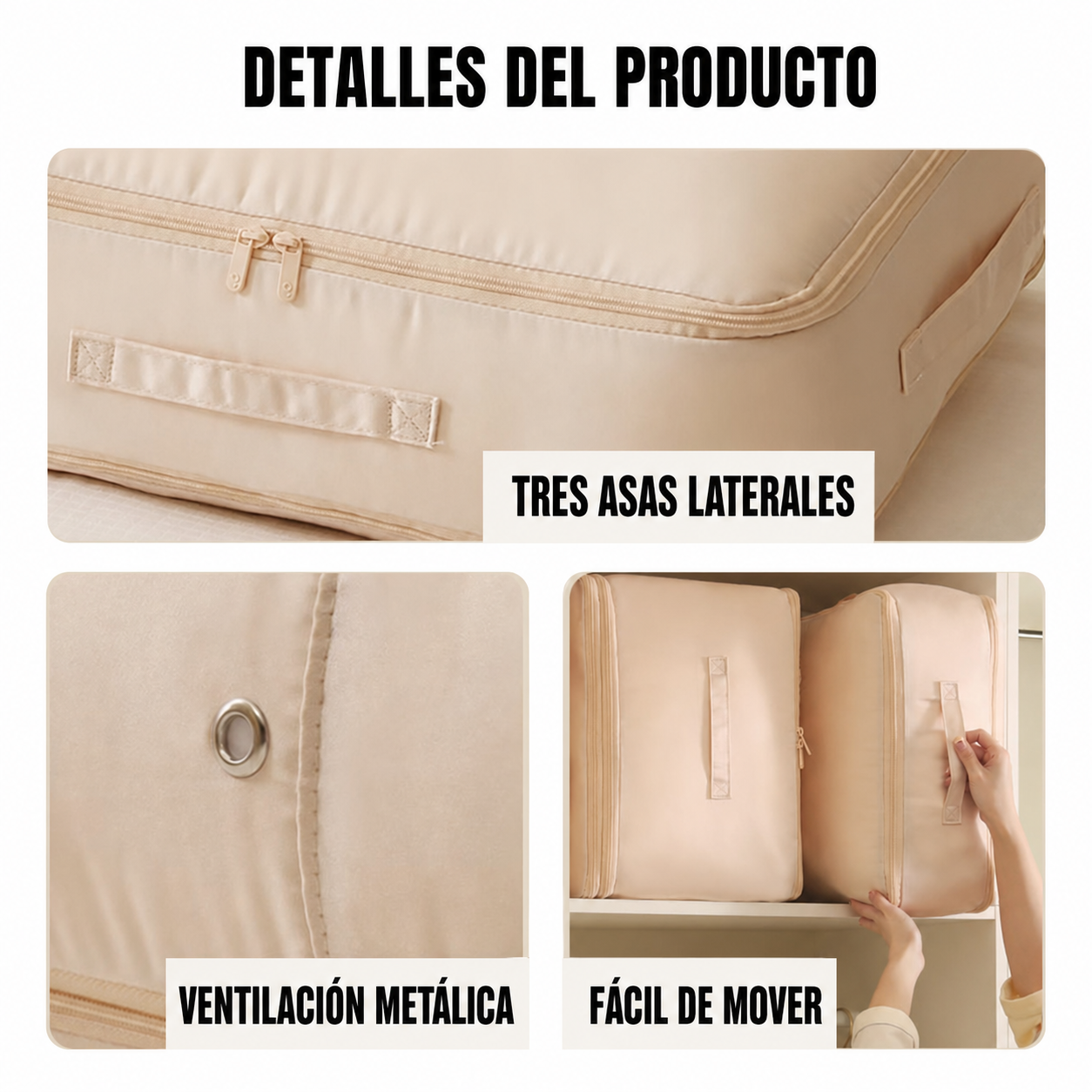 Bolsas Organizadoras de Compresión Automática para Edredones, Ropa, Mantas, Impermeables y a Prueba de Humedad (54x42x30cm)