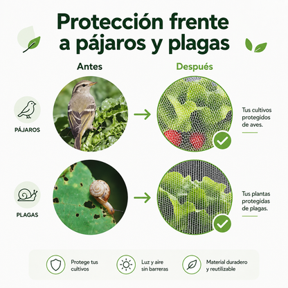Bolsas de malla transpirables y reutilizables para proteger frutas y verduras – Protección contra insectos, moscas de la fruta y pájaros
