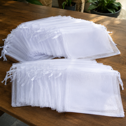 Sacos de malla transpirables y reutilizables para la protección de frutas y verduras – Protege contra insectos, moscas de la fruta y aves