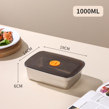 Recipiente para alimentos al vacío antibacteriano en acero inoxidable 316 (19x14x6 cm)