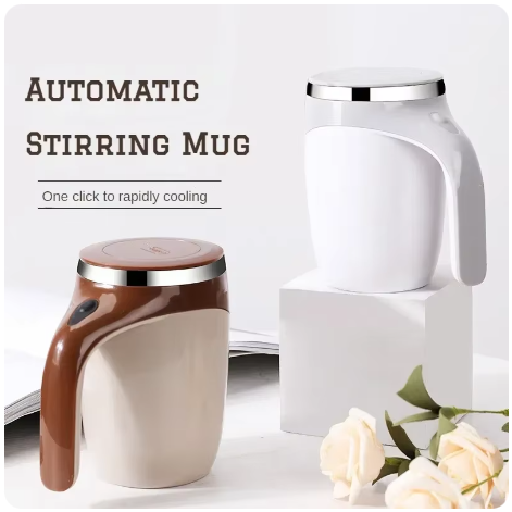 Taza De Café De Acero Inoxidable 304, Taza De Agitación Automática, Taza De Leche Con Rotación Magnética, Taza Con Marca