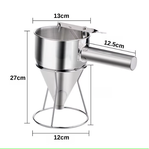 Dispensador De Masa De Acero Inoxidable Con Mango Y Soporte